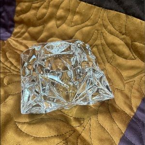 Crystal tea light candle holder